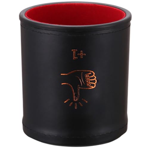 Hrtyvhin PU Leder Würfel Tasse Hand Muster Würfel Shaker Tasse Ruhig Schütteln Unterhaltung Würfel Schüssel Für Würfel Brettspiel Party von Hrtyvhin