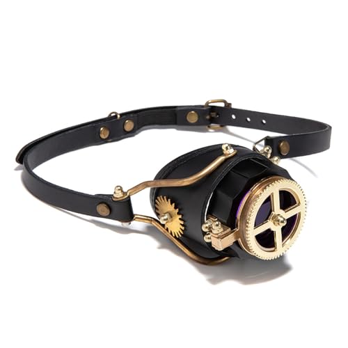 Hrtyvhin Vintage Styles Steampunk Goggles Brillen Frauen Männer Sonnenbrille Geeignet Für Cosplay Enthusiasten Modeliebhaber von Hrtyvhin