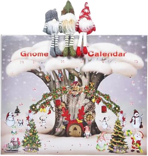 Weihnachtswichtel-Adventskalender 2024, Weihnachts-Adventskalender Mit 3 Wichtelpuppen und 21 Accessoires, Weihnachts-Countdown-Kalender, Weihnachtswichtel-Dekorationen, Wichtel-Kalender-ation Mehrfa von HshDUti