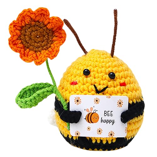 Hshenjhu Emotionale Unterstützung Kleine Biene, 12.5 x 6 cm Pocket Hug Kleine Bee, Crochet Doll with Positive Card, Pocket Hug Bee Geschenke für Mädchen Jungen Geburtstagsfeier Geschenk Hshenjhu Emotionale Unterstützung Kleine Biene, 12.5 x 6 cm Pocket Hug Kleine Bee, Crochet Doll with Positive Card, Pocket Hug Bee Geschenke für Mädchen Jungen Geburtstagsfeier Geschenk von Hshenjhu