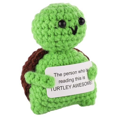 Hshenjhu Emotionale Unterstützung Kleine Schildkröte, 10 x 7 cm Pocket Hug Kleine Schildkröte, Crochet Doll with Positive Card, Pocket Hug Doll Geschenke für Mädchen Jungen Geburtstagsfeier Geschenk Hshenjhu Emotionale Unterstützung Kleine Schildkröte, 10 x 7 cm Pocket Hug Kleine Schildkröte, Crochet Doll with Positive Card, Pocket Hug Doll Geschenke für Mädchen Jungen Geburtstagsfeier Geschenk von Hshenjhu