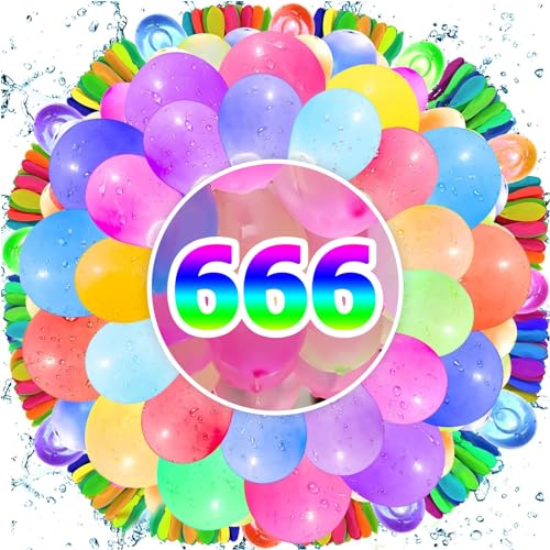 HuaMuDM 666 Stück Wasserbomben Luftballons,Schnellfüller Wasserbomben,Wasserballons,Wasserbombens Selbstschließend,Farbige Wasserballon Set,Ideal für Sommerpartys,Wasserspiele HuaMuDM 666 Stück Wasserbomben Luftballons,Schnellfüller Wasserbomben,Wasserballons,Wasserbombens Selbstschließend,Farbige Wasserballon Set,Ideal für Sommerpartys,Wasserspiele von HuaMuDM