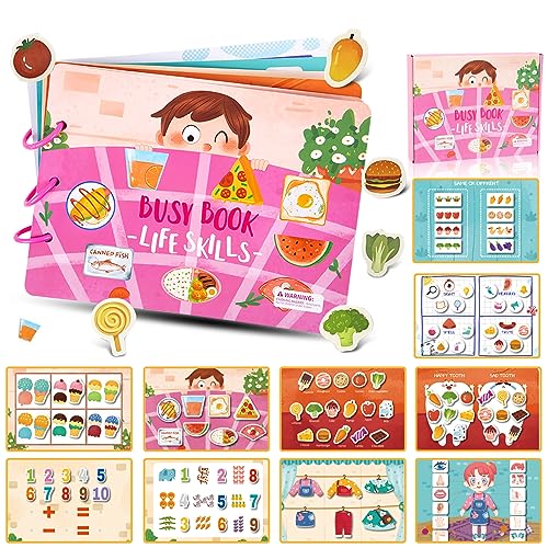 Ruhiges Buch Montessori for Toddlers,Quiet Book Montessori Spielzeug,Montessori Quiet Book,Interactive Busy Book,Educational Toy Book,Quiet Book für Kleinkinder 2 3 4 5 6 Jahre von HuaMuDM
