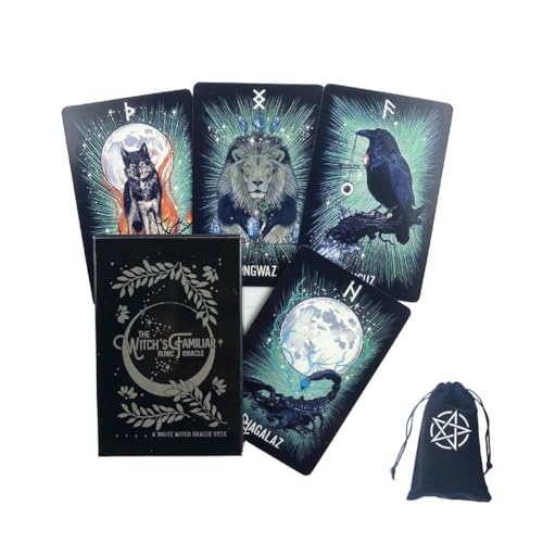 Das vertraute Runenorakel der Hexe,The Witch's Familiar Runic Oracle,with bag,Deck Game von HuaYongCard