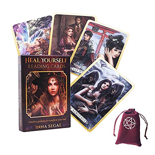 Heile Dich selbst beim Lesen von Oracle Tarot-Karten,Heal Yourself Reading Oracle Tarot Cards,with Bag,Deck Game von HuaYongCard