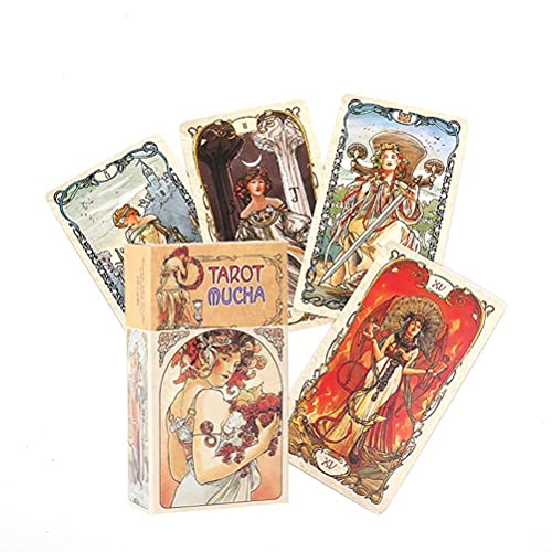 Mucha-Tarot-Karten,Mucha Tarot Cards,Tarot Card,Deck Game von HuaYongCard