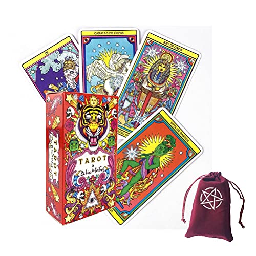 Tarot De EL Dios Los Tres ​​Karten,Tarot De EL Dios Los Tres ​​Cards,with Bag,Deck Game von HuaYongCard