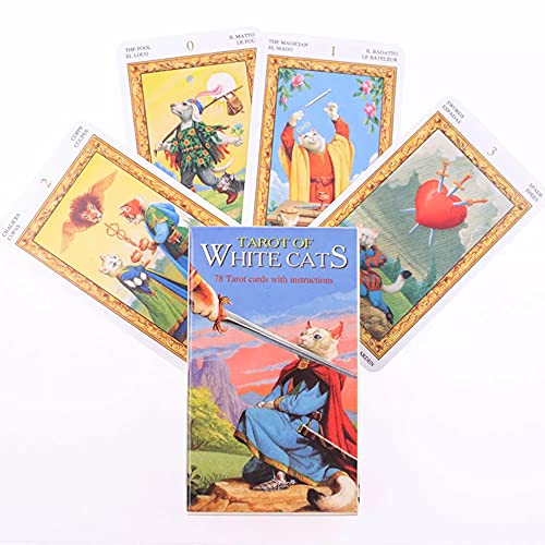 Tarot der weißen Katzenkarten,Tarot of White Cats Cards,Tarot Card,Deck Game von HuaYongCard