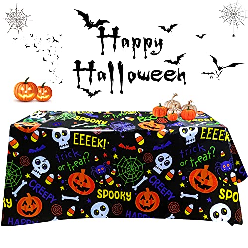 Halloween Gruselige Tischdecke,137 * 274cm,Tischdecke Halloween Deko,Happy Halloween Tischdecke,Halloween Party Dekoration Blutige Tischdecke,Wasserdicht Kürbis Tischdecke Halloween,Halloween Deko von Huahuanghui