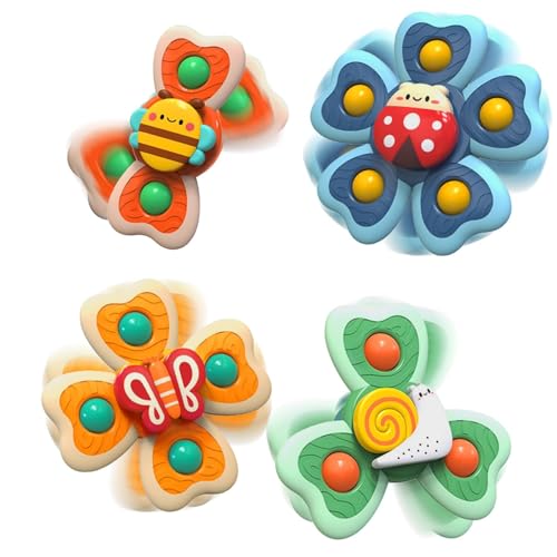 Spielzeug Baby,4 Stück Sensorik Spielzeug für Baby Badewannenspielzeug,Badewannenspielzeug,Tischspielzeug Saugnapf ab 3 Monate für Bad Fenster Hochstühle Flugzeug Reise Spielzeug Baby,4 Stück Sensorik Spielzeug für Baby Badewannenspielzeug,Badewannenspielzeug,Tischspielzeug Saugnapf ab 3 Monate für Bad Fenster Hochstühle Flugzeug Reise von Huahuanghui