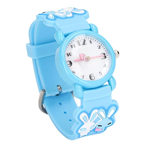 Huairdum Kinderuhr Zahlenskala Transparent Wasserdicht Leicht Klein Kunststoff 3D Cartoon Kindergeschenke für 3-8 Jahre und Mädchen (Blau) von Huairdum