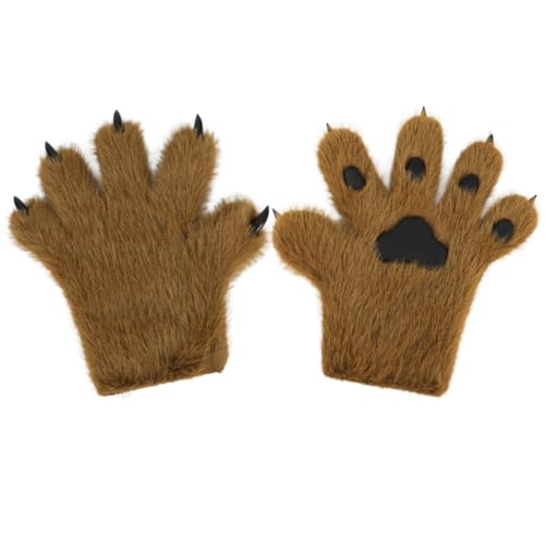 Bär Cosplay Kostüm Set für Halloween, Karneval & Festivals – Weißer Bär Kostüm mit Faux-Fur, Ohren Stirnband und Kapuze für Männer, Frauen & Kinder, Perfekt für Kostümparty und Geburtstagsfeier von Huamengyuan