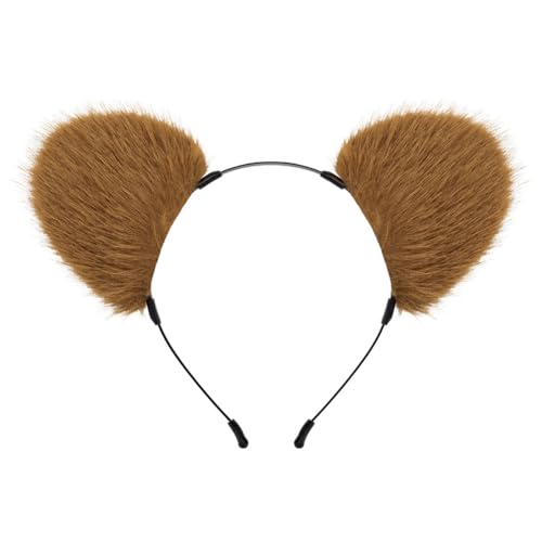 Bär Cosplay Kostüm Set für Halloween, Karneval & Festivals – Weißer Bär Kostüm mit Faux-Fur, Ohren Stirnband und Kapuze für Männer, Frauen & Kinder, Perfekt für Kostümparty und Geburtstagsfeier von Huamengyuan