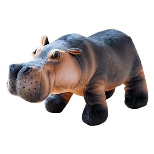 Hippopotamus Plush Nilpferd plüschtier, Simuliertes Tier Nilpferd Plüschtier, Kawaii Nilpferd Kuscheltier, Realistische Nilpferd Plüsch Spielzeug für Wilde Tiere, Geschenk für Freunde und Kinder von Huamengyuan