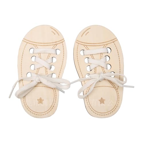 Huamengyuan Baby Fädelschnürspielzeug Schnürschuh aus Holz Schnürsenkel Binden Lernen Kinder üben Schnürsenkel binden Lernen Unterricht Brett Frühe Schnürsenkel Lehrmittel Schnürschuhe Lernwerkzeug von Huamengyuan