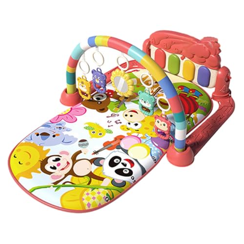 Huamengyuan Baby Spielzeug Baby fitnessstudio Baby Spieldecke mit Musik Erlebnisdecke mit Klavier Spielmatte mit Spielbogen abnehmbarem Babyspielzeug ab der Geburt Krabbeldecke Baby Spielebogen weich von Huamengyuan