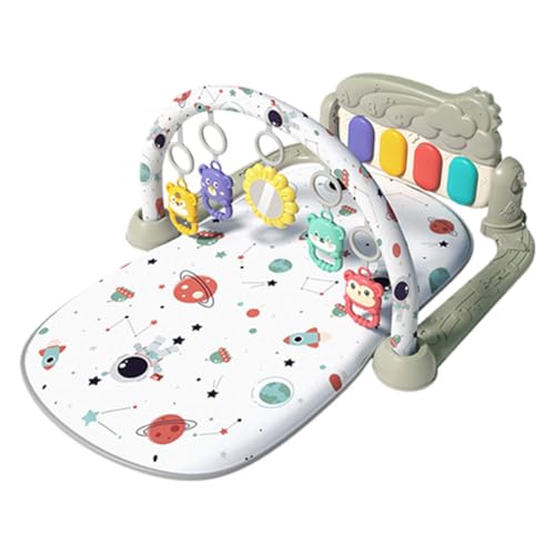 Huamengyuan Baby Spielzeug Baby fitnessstudio Baby Spieldecke mit Musik Erlebnisdecke mit Klavier Spielmatte mit Spielbogen abnehmbarem Babyspielzeug ab der Geburt Krabbeldecke Baby Spielebogen weich von Huamengyuan