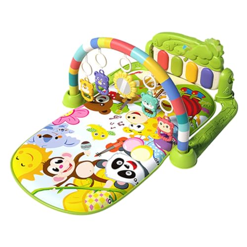 Huamengyuan Baby Spielzeug Baby fitnessstudio Baby Spieldecke mit Musik Erlebnisdecke mit Klavier Spielmatte mit Spielbogen abnehmbarem Babyspielzeug ab der Geburt Krabbeldecke Baby Spielebogen weich von Huamengyuan