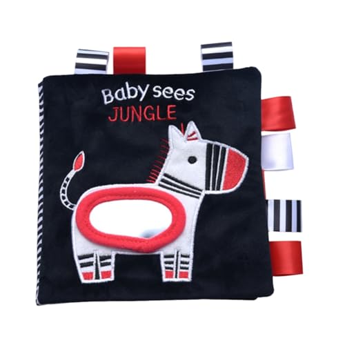 Huamengyuan Babyspielzeug mit Spiegeln Stoffbuch Soft Bilderbuch Baby Spielzeug mit Knisterbuch Entwickelt Kontrastbuch Baby Wahrnehmungs-Lernspielzeug für Neugeborenes, Geschenke für Babys von Huamengyuan