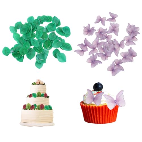 Huamengyuan DIY schöne Schmetterlinge essbares Reispapier/Oblatenpapier Kuchendekoration, Dekoration für Cupcake Kuchen Dessert, für Geburtstag Party Hochzeit Babyparty von Huamengyuan