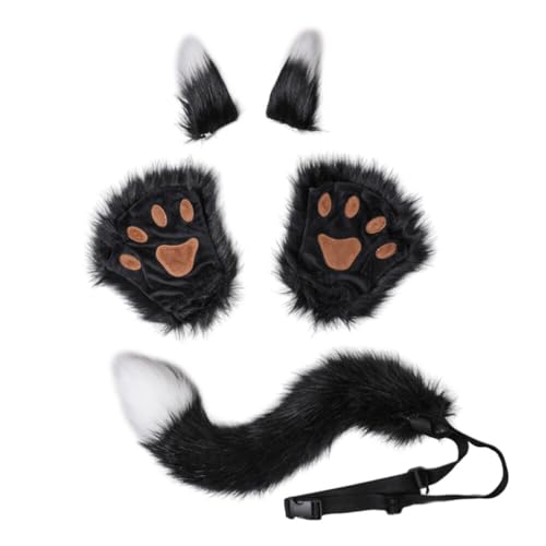 Huamengyuan Flauschige Schwanz Accessoires für Sommer 2024 Partys, Ohren Clips, Unisex Cartoon Style Requisiten von Huamengyuan