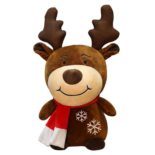 Huamengyuan Flauschiges plüschtier plüschtiere Kuscheltier kuscheltiere Weihnachtsplüschtier Weihnachtsmann Plüschpuppe Elch Feier Dekoration Elchstil 22CM für Kinder & Erwachsene von Huamengyuan