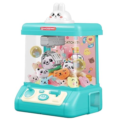 Huamengyuan Greifautomat für Kinder Niedlich Candy Grabber Claw Machine Puppenmaschine mit Licht Musik Home Süßigkeitenautomat mit Münzen Doll Greifmaschine Krallenmaschine Spielzeug Spiel Party von Huamengyuan