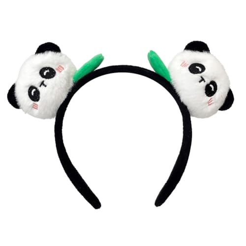 Huamengyuan Kinder Cartoon Stirnband Gefüllter Panda Haarreifen Erwachsener Plüsch Kopfbedeckung Haarband Party Cosplay Kostüm Requisiten Panda Stirnband Zum Waschen Des Gesichts Panda von Huamengyuan