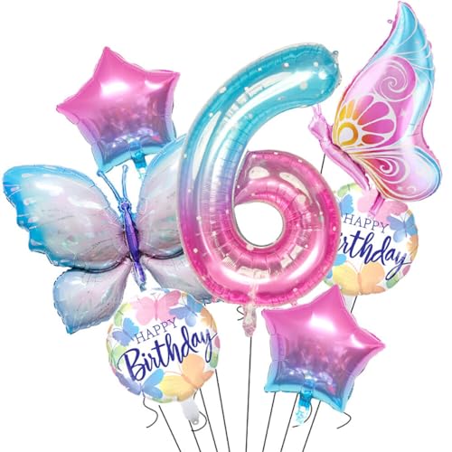 Huamengyuan Party-Deko Luftballons Geburtstag Happy Birthday BallonSchmetterling luftballon Schmetterling Folienballon digitaler Aluminiumfolie Party-Dekoration Geburtstag Babyparty gemischte Farben von Huamengyuan