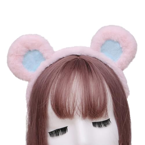 Huamengyuan Stirnband Haarnadel Haarschmuck Anime Cosplay Kostüm Kawaii Haarband Bärenohren Stirnband Kinder Niedliche Party Kopfbedeckung für Erwachsene Plüsch Gefüllte Tierohren Haarreifen von Huamengyuan