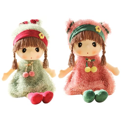 Huamengyuan Puppe Ragdoll Plüschtier 2 Stück Märchen Prinzessin Ragdoll Spielzeug Niedliche Cartoon Mädchen Puppe Schöne Ragdoll Spielzeug Plüsch Plüschtiere Babypuppe Prinzessin Schlafpartner von Huamengyuan