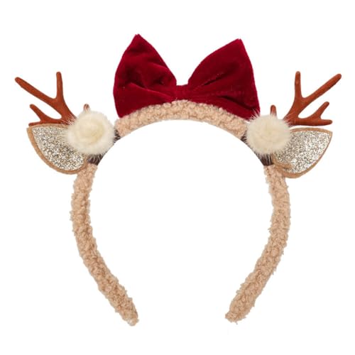 Huamengyuan Rentier Haarreif Weihnachten Hirschgeweih Stirnband Weihnachts Haarreifen Geweih Rentier Haarreif Weihnachten Haarschmuck Elchgeweih Kopfschmuck Headware Party von Huamengyuan