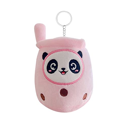 Huamengyuan Schlüsselanhänger Plüschtier Stofftier Panda Bubble Tea Plüschtier Boba Kuscheltier Plüschpuppen Weiche Kuscheltier Tee Weiche Puppe Teetasse Kissen Kinderspielzeug für Handy von Huamengyuan