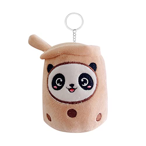 Huamengyuan Schlüsselanhänger Plüschtier Stofftier Panda Bubble Tea Plüschtier Boba Kuscheltier Plüschpuppen Weiche Kuscheltier Tee Weiche Puppe Teetasse Kissen Kinderspielzeug für Handy von Huamengyuan