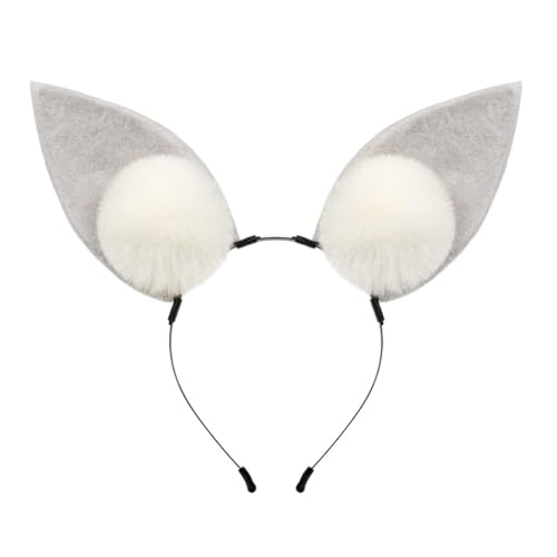 Huamengyuan Schwanz und Ohren Set Faux Furry Fox Wolf Tail Kit mit Langer Fuchsschwanz und Ohren und Glockenkragen für Karneval Party Dekoration Kostüm Dressing Parteien Katze Cosplay Kostüm Set von Huamengyuan