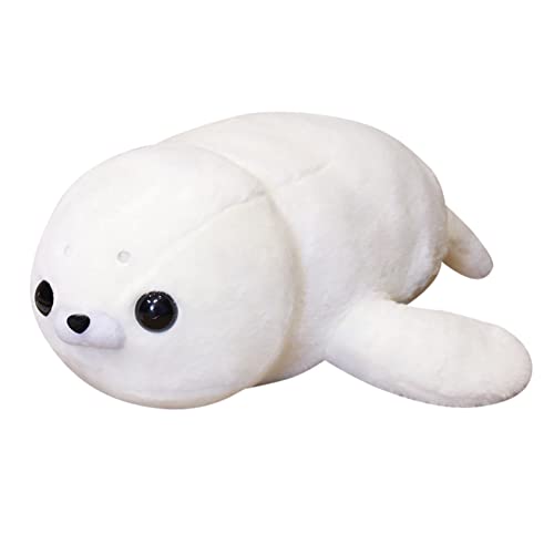 Huamengyuan Seehund Kuscheltier Plüschtier Puppe Stofftiere Dekokissen Puppen Süße Seal Plüsch Spielzeug Seal gefüllte Tiere Chubby Snuggle Seal Sea Tier Geschenk für Kinder und Seal Liebhaber 60 cm von Huamengyuan