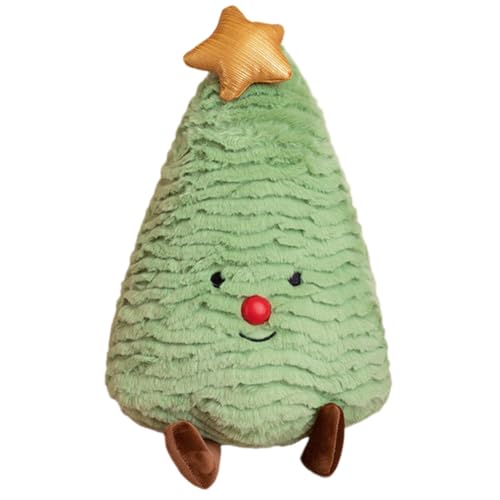 Huamengyuan Spielzeug Cartoon Tierpuppen Puppe Plüschpuppe Kuscheltiere Festliches Weihnachts Plüsch Sofakissen Weihnachtskissen Festival-Deko-Kissen Umarmungskissen hellgrüner Weihnachtsbaum 20 cm von Huamengyuan