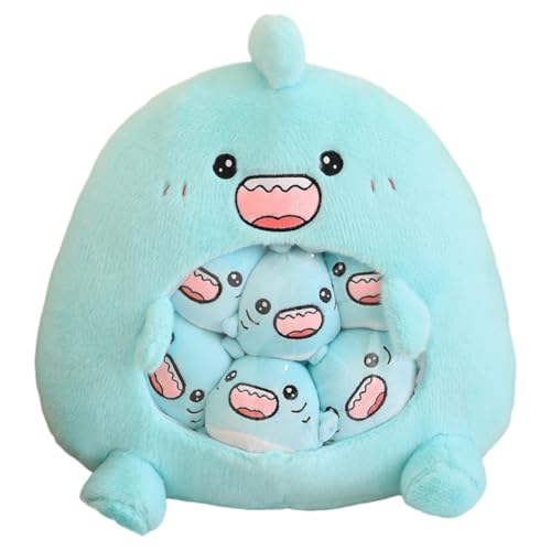 Huamengyuan Spielzeug Cartoon Tierpuppen Puppe Plüschpuppe Kuscheltiere Kuscheltier Capybara Plüschtier Stofftier DIY Heimdekoration Abnehmbare Tierpuppe mit Kleiner Puppe für Jungen Mädchen Blau von Huamengyuan