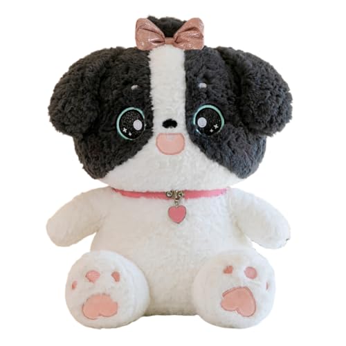 Huamengyuan Spielzeug Cartoon Tierpuppen Puppe Plüschpuppe Kuscheltiere KuscheltierKuscheliges Plüschtier mit Welpen Plüschkissen herzerwärmender Begleiter für Kinder Geschenk Schwarz 35 cm von Huamengyuan