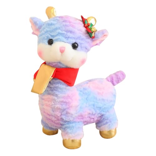 Huamengyuan Stuffed Deer Plush Toy Deer Plush Toy Christmas Deer Doll Deer Shape Colorful Stuffed Animal Multifunctional Soft Stuffed Deer Decor with Scarf for Bed & Living Room Decoration von Huamengyuan