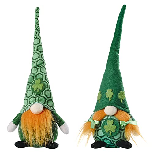 Huamengyuan Weihnachten GNOME Weihnachtswichtel Wichtel Figuren Xmas Elf-Figur Elf Gesichtslosen Puppe süße grüne Blätter männliche weibliche Puppenornamente Valentinstag Weihnachten Neujahr 2 Set von Huamengyuan