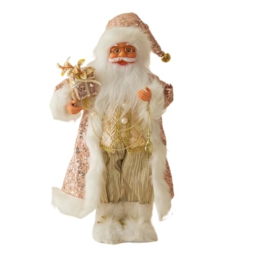 Huamengyuan Weihnachtsmann Weihnachtspuppe Der Weihnachtsmann Ornament dekofigur weihnachtsmann stehend weihnachts deko kleine weihnachtsmänner für Fenster Tisch Kamin Weihnachtsdeko Santa Claus 45 cm von Huamengyuan