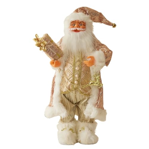 Huamengyuan Weihnachtsmann Weihnachtspuppe Der Weihnachtsmann Ornament dekofigur weihnachtsmann stehend weihnachts deko kleine weihnachtsmänner für Fenster Tisch Kamin Weihnachtsdeko Santa Claus 60 cm von Huamengyuan