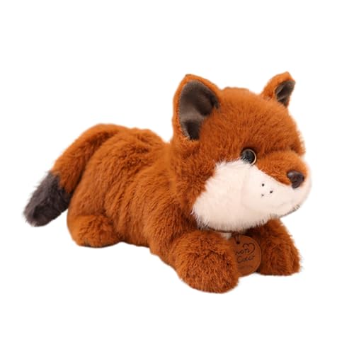 Kuscheltier Fuchs, aus weichem Plüsch zum stundenlangen Kuscheln, Spielen und Liebhaben Kuscheltier Fuchs liegend rotbraun 40cm (mit Schwanz) Plüschtier Plüschtier, Kuscheltier Plüsch-Fuchs von Huamengyuan