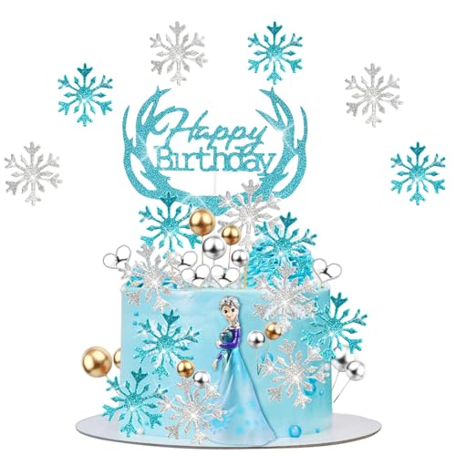 Elsa Figuren Set, Tortendeko Elsa Figur 26 Stück Deko Torte, Elsa Kuchen Deko Figur für Kinder Mädchen Geburtstagsdeko Torte Kuchen Cupcake Topper Dekoration Party Autodekoration von Huanmin