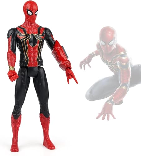 Huanmin Spider-man Actionfigur 30cm Marvel Avengers Figuren Set, Iron Spider Figur Ornamente, Filmfans Sammlung, Geburtstag, Spiderman Spielzeug für Kinder ab 3 Jahren von Huanmin