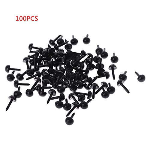 Huaqgu 100 Stück 3 Mm/4 Mm/5 Mm/6 Mm Für Puppen Schwarze Sicherheitsnadeln Für Han Spielzeug von Huaqgu