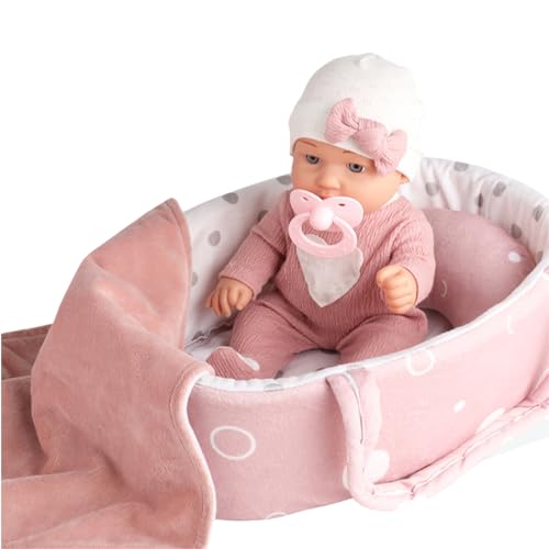 Huaqgu 12-Zoll Rebirth Kostüm Abnehmbar Simulation Von Baby Rebirth Mit Nippel Stubenwagen Kissen Zur Begleitung Von Rebirth Simulation Rebirth Simulation Rebirth Kleidung Für Mädchen von Huaqgu