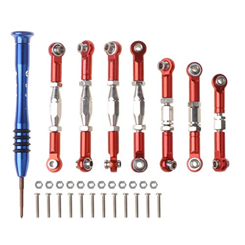 Huaqgu 1Set Metall Lenkung Servo Linkage Zugstange Für 1/14 Wltoys 144001 Auto Zubehör Teile Xas Batterien von Huaqgu