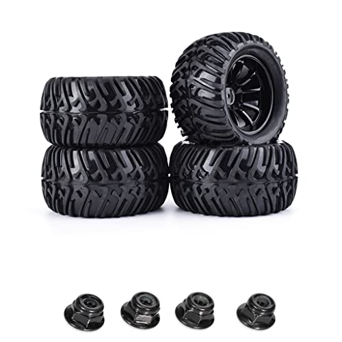 Huaqgu 4PCS 2 7'' R/C Rad Für Gummi Beadlock Radreifen All Terrain Kompatibler Für 1:10-Fernbedienungszubehör Zubehör Und Teile Drift Crawler Zubehör Maßstab 1:10 von Huaqgu